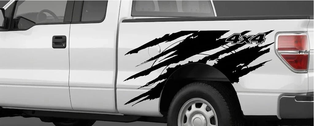 (2) 4x4 Graphics Kit Vinyl Decal for Ford F-150 Super Cab
