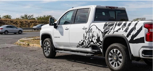 (2) Rhino Splash Side Decals Graphics for Chevrolet Silverado 2500HD