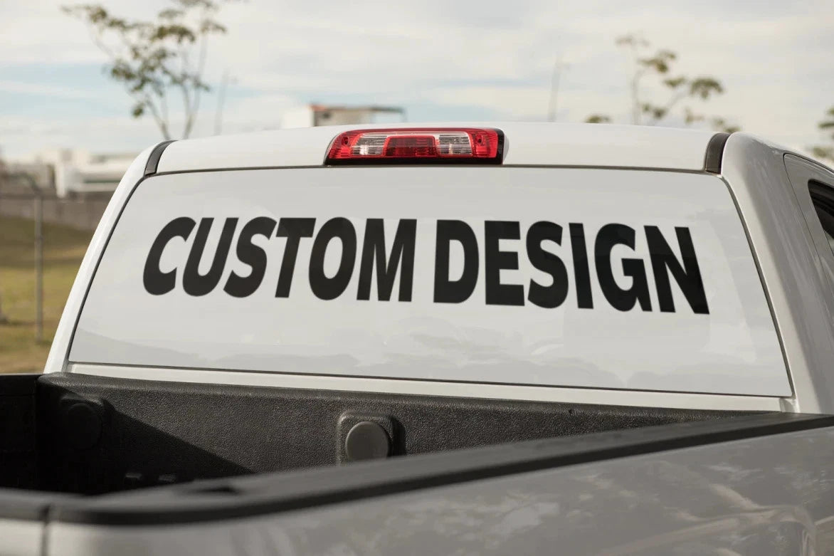 Deer in the Forest Truck Decal Back Window - Custom Design - perforated vinyl