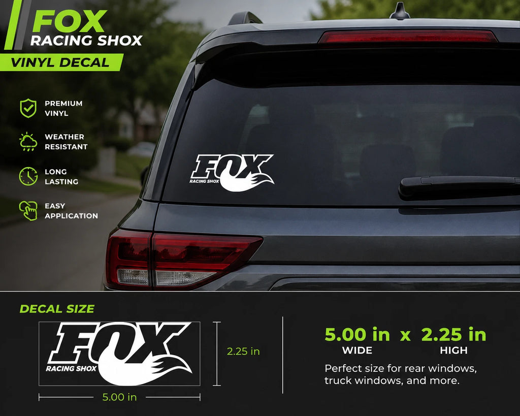Fox Racing Shox Tail Vinyl Decal (x2)