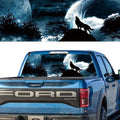 Howling Wolf Truck Decal Back Window - Custom Design - perforated vinyl