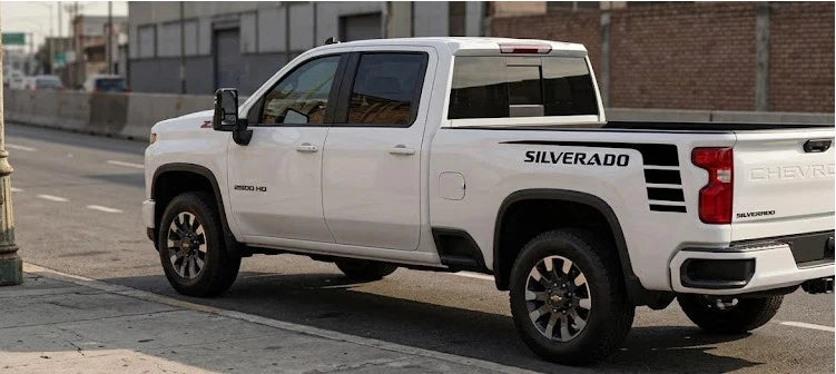 (X2) DECAL STICKER GRAPHIC Compatible With Chevrolet Silverado