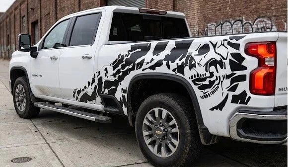(2) Nightmare Design Graphics For Chevrolet Silverado 2500HD