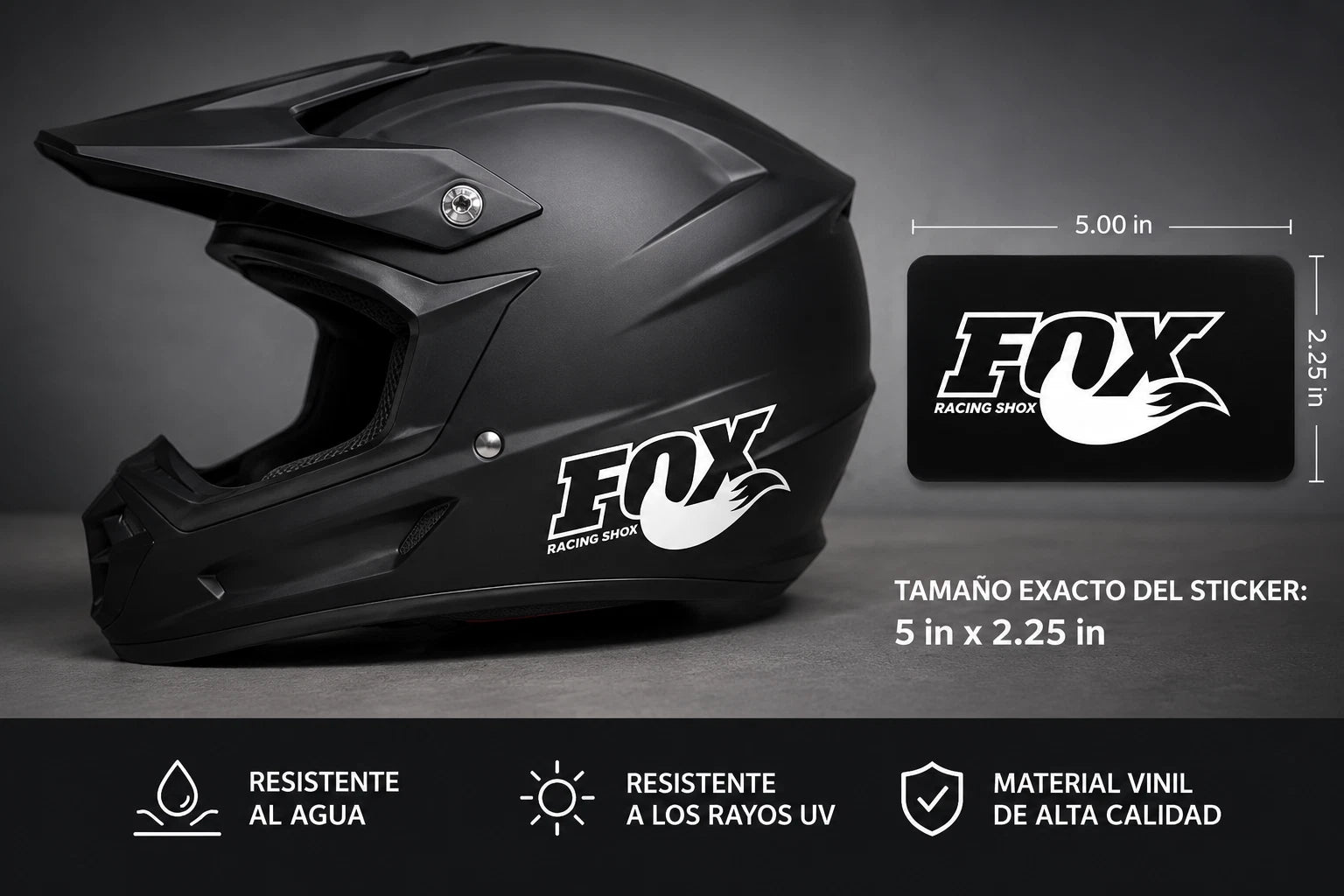 Fox Racing Shox Tail Vinyl Decal (x2)