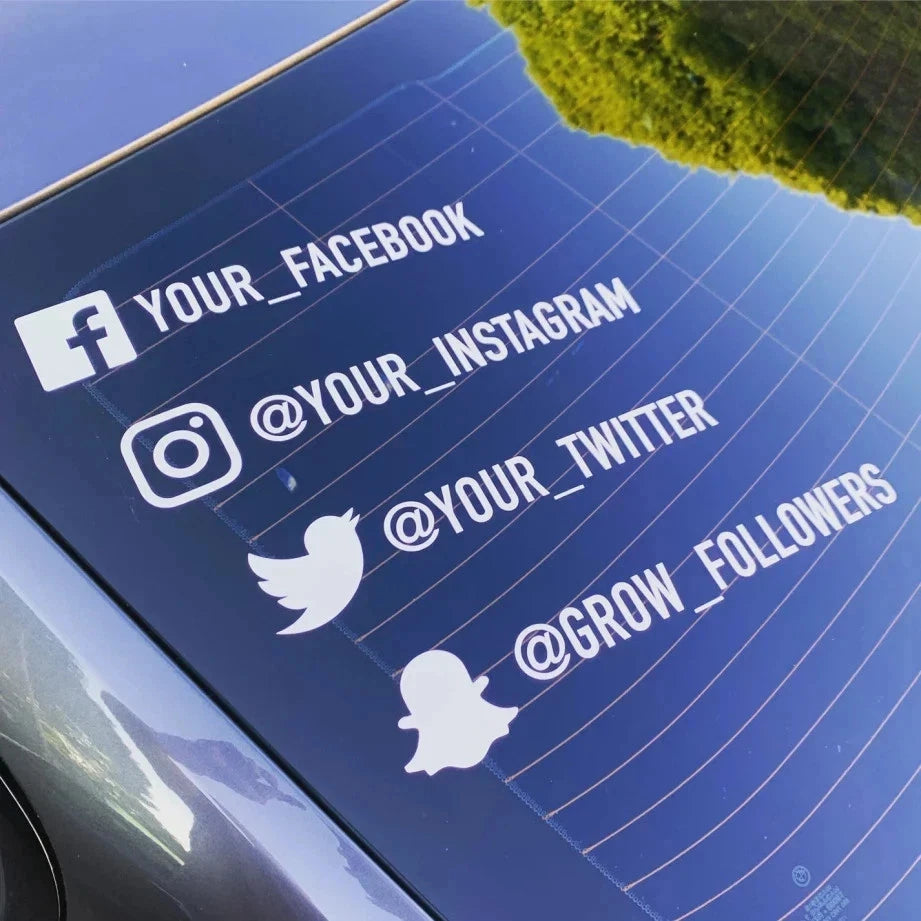 Personalized Instagram or Socials Sticker Vinyl Decal (x2)
