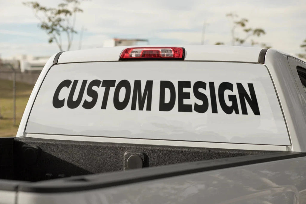 Hunting Design Truck Decal Back Window - Custom Design - perforated vinyl