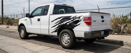 (2) 4x4 Graphics Kit Vinyl Decal for Ford F-150 Super Cab